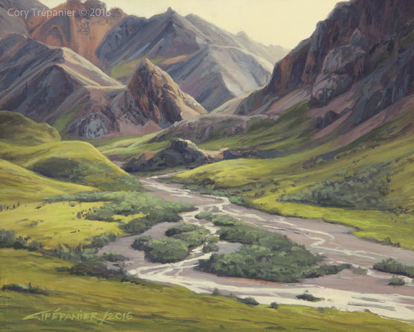 Entering the Valley (larger painting from study)